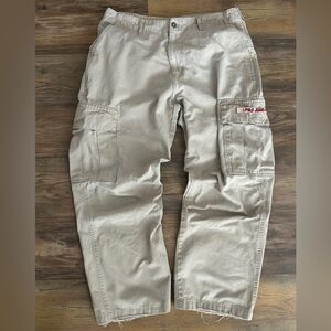 Y2K Polo Ralph Lauren Relaxed Fit Cargo Pants Distressed Size 36